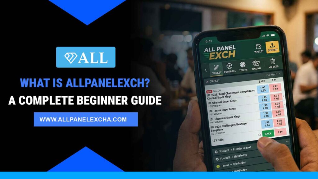 A beginner-friendly guide showing the AllPanelExch interface for cricket and casino betting in India.
