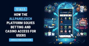 Illustration explaining how the AllPanelExch platform provides secure betting and casino access with a user-friendly platform overview and beginner guide.