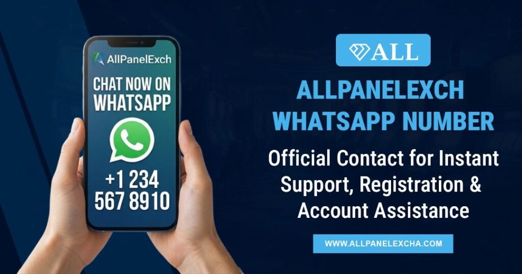 Official AllPanelExch WhatsApp contact guide showing secure registration, account assistance, verified support, and expert insights.