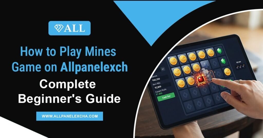 Beginner learning how to play Mines Game on Allpanelexch with a step-by-step game interface and safe gameplay guide.